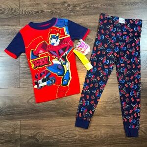 Cartoon Network Transformers Animated Optimums Prime 2-Piece Pajama Set Boys 7